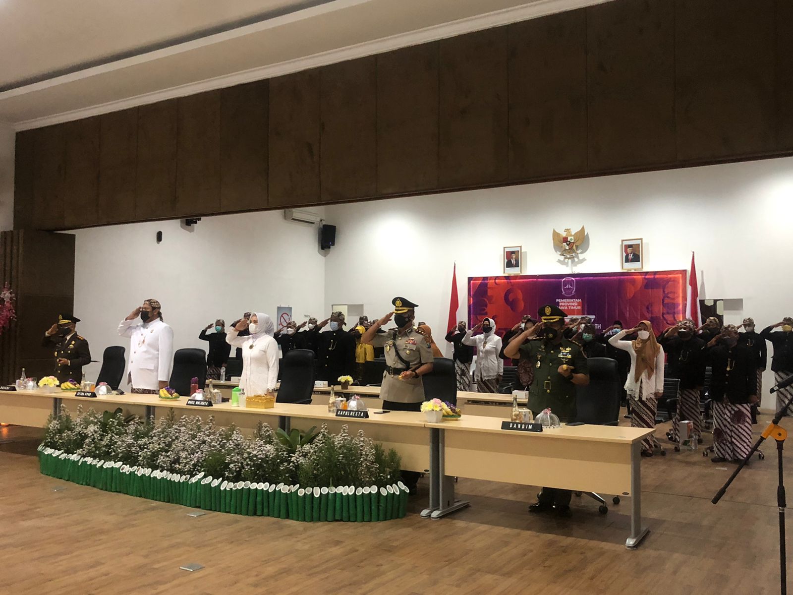 Upacara Peringatan Hari Jadi Provinsi Jawa Timur Ke-76